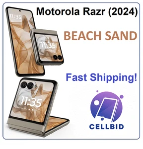 ✅ Motorola Razr 2024 XT2453-3 6,9" FLIP entsperrt 🔓 12GB 256GB 5G Beach Sand - Bild 1 von 5