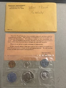 1964 Silber Proof Set mit OGP - COA, 50C 25C 10C 5C 1C, - Bild 1 von 6