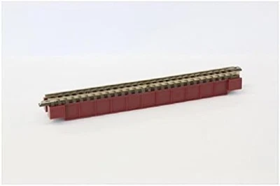 Rokuhan Z scale R070 Red Girder Bridge Straight With Track 110mm F/S w/Tracking# - Image 1 of 3