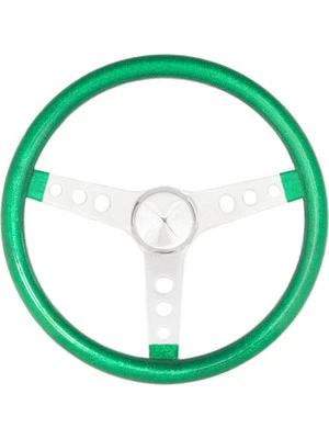Grant Steering Wheel Metal Flake 15 in Diameter 3-Spoke Green Metal Flak (8462) - Image 1 of 4