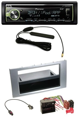 Pioneer MP3 USB CD DAB AUX Autoradio für Ford Fiesta Focus 2004-2008 silber - Bild 1 von 4