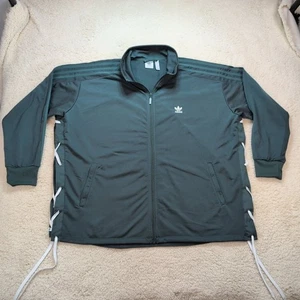 Adidas Always Original Laced Track Jacket Women’s 2X Mineral Green Full Zip - Picture 1 of 8