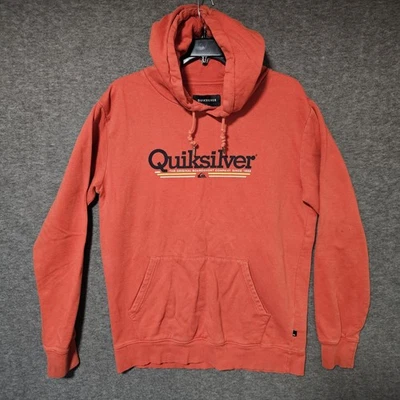 Sudaderas con capucha Quiksilver para hombre grandes rojas líneas tropicales pantalla polar pulóver Foto 1 de 4