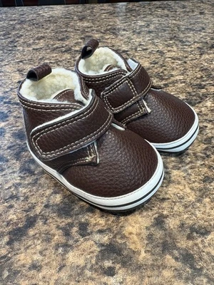 Little Me baby boy or girl shoes size 2 brown - Image 1 of 4