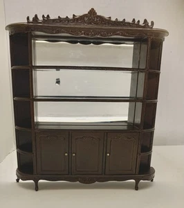 Bespaq Minature Dollhouse Furniture Display Cabinet Shelves Glass 7.5" x 8" - Picture 1 of 12