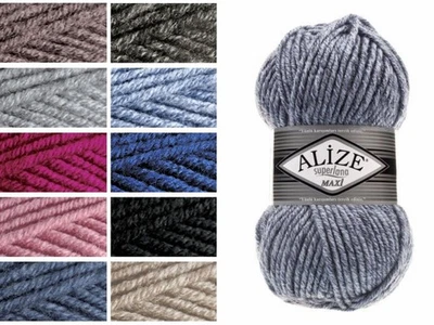 5 x 100g ALIZE Superlana Maxi Mischgarn Handstrickgarn - Bild 1 von 4