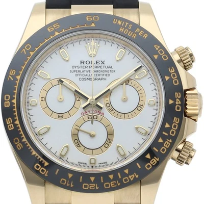ROLEX Cosmograph Daytona Watch 116518LN K18 YG / rubber mensWatch white USED - Image 1 of 4