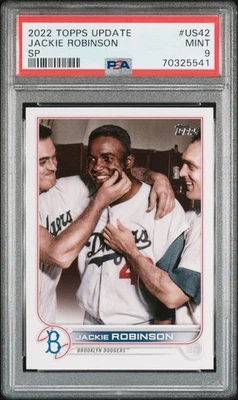 2022 Topps Update #US42 Jackie Robinson SP PSA 9 - Image 1 of 2