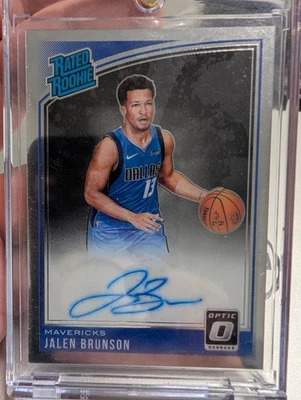 Assinaturas de novato 2018-19 Panini Donruss Optic Rated Jalen Brunson #179 controle remoto automático - Imagem 1 de 2