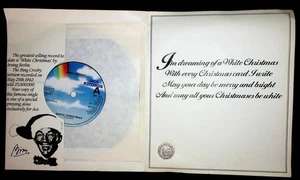 Tarjeta de Navidad Unusual Record 1980 Ace Gifts (Estudio) Bing Crosby Blanco Navidad - Imagen 1 de 4