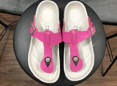 Birkenstock Betula Talla 5 Mujer Giza Tanga Sandalia Rosa Charol Hebilla Foto 1 de 4