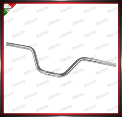 MANUBRIO ANODIZZATO ARGENTO MOTO QUAD CROSS PIEGA ALTA 22MM UNIVERSALE ALLUMINIO - Immagine 1 di 2