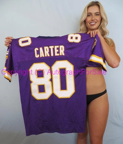 Cris Carter Minnesota Vikings authentic Reebok purple stitched jersey BRAND NEW Cover
