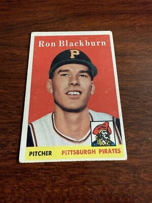 1958 Topps #458 Ron Blackburn Rookie Card. VG(st) - Image 1 of 2