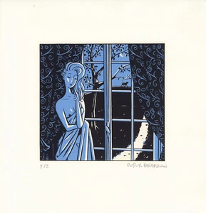 DUPUY BERBERIAN LE CHAT BLEU LA FENÊTRE SÉRIGRAPHIE 26 ex. n°tés/signés 1992 - Foto 1 di 1