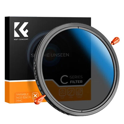K&F Concept Lens Filter ND2-32 CPL 58mm 67mm 77mm 82mm NANO C Neutral Density  - Image 1 of 4
