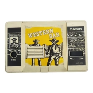 Vintage Casio Western Bar folding handheld game CG-300 Japan EXCELLENT CONDITION - Picture 1 of 6