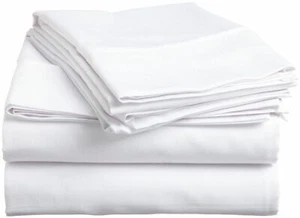 BEST BEDDING COLLECTION 100% Egyptian Cotton 600 TC USA Sizes White Solid - Picture 1 of 2
