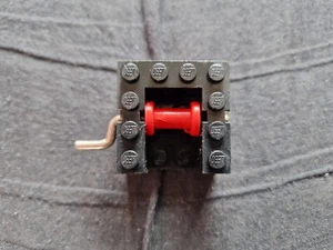 Vintage Lego Black String Winch with Red Drum and metal handle 1973 from set 654 - Picture 1 of 5