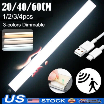 LED Motion Sensor Closet Light Battery Kitchen Cabinet Night Lighting Strip Bar - Image 1 of 4