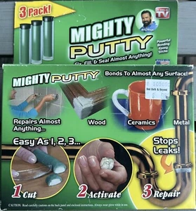 Mighty Putty 3 Pack Bond & Repair Epoxy Stick As Seen On TV New - Picture 1 of 2