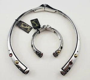 Juego de Collar y Pulsera Vintage PISCITELLI Estrás y Cabujón - Imagen 1 de 11