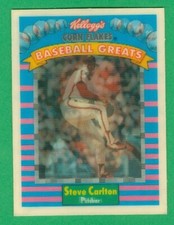 1991 KELLOGG’S #8 STEVE CARLTON PHILADELPHIA PHILLIES   HOF  NM/MT
