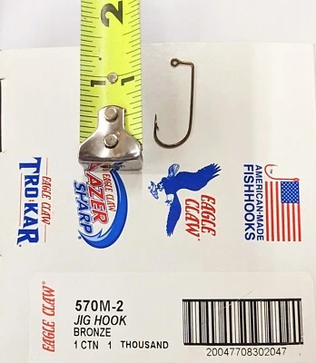 Eagle Claw 570M-2 Jig Hook Bronze 1000ct - Image 1 of 2