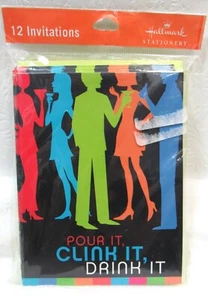 Hallmark Invitations Kit Cocktail Party Vintage 12 Pack w/ Envelopes New - Picture 1 of 5