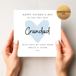 Personalised Fathers Day Card - Father's Day - Birthday Card - Grandad - Picture 1 of 7