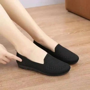 Casual Shoes Women's Summer Mesh Breathable Flat Shoes Size 7.5 Black Spring - Picture 1 of 2