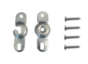 Roller Shade Inside Window Frame Mount Steel Brackets 2 pack (1 pair~w/Screws) - Picture 1 of 1