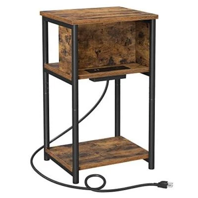 VASAGLE Side Table with Charging Station, 3-Tier End Table with USB Ports and - Image 1 of 4