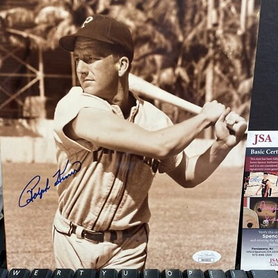 Ralph Kiner autographed 8x10 sepia photo JSA certified  - Image 1 of 3