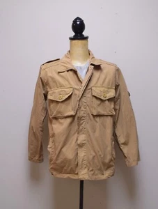 PAPER DENIM & CLOTH Camel Tan Cotton Utility Khaki Shirt Jacket Unlined Size 3 - Picture 1 of 7