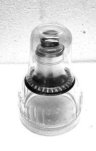 Ancienne CARAFE DE NUIT cristal taillé argent minerve fiole à sirop - Picture 1 of 8