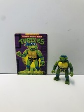 TMNT Mini Micro Mutants Toon Turtles Leonardo with File Card 1994 Playmates