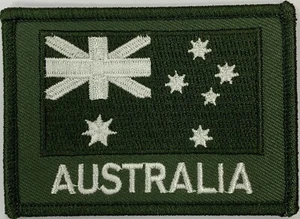 Olive Drab Tactical Australia Flag Patch hook & loop backing. FREE POST✔📩 - Picture 1 of 2