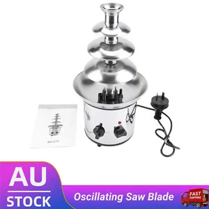 4-Tier Chocolate Fondue Fountain Machine Waterfall Melting Stainless Steel 2KW - Picture 1 of 12