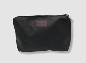 $45 Neiman Marcus Women's Black Faux Leather Large Zip Toiletry Bag