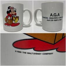 VTG MINT Customized 1986 Mickey Mouse Carrying Suitcases Promo Coffee Mug Disney
