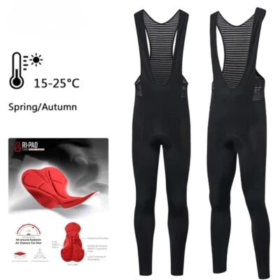 Pantalones de Ciclismo de Otoño Hombres PRO Bicicleta Pantalones Largos Geniales Transpirables Ciclismo Babero Pantalones Foto 1 de 4