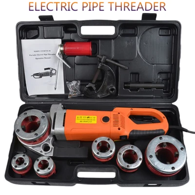 Electric Pipe Threader Hand-Held Galvanized Iron Sleeve Machine 220V 2000W/2300W - Image 1 of 4