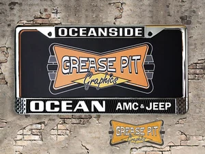 Ocean AMC Jeep License Plate Frame - Picture 1 of 3