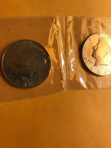 1984 P+D KENNEDY HALF UNCIRCULATED STILL IN MINT CELLO L@@K Cover
