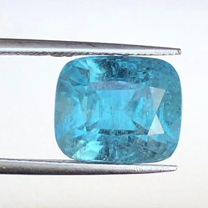 7.80 Cts Faceted Cut Rare Blue Indicolite Tourmaline Gemstone Origin Afghanistan - Picture 1 of 15
