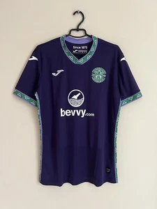 Hibernian 2023 2024 Away Football Shirt Soccer Jersey JOMA Size L Mens Purple - Picture 1 of 7