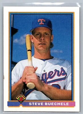 1991 TOPPS BOWMAN CARD # 268 Steve Buechele - Texas Rangers - Image 1 of 2