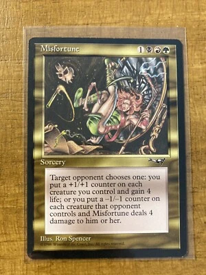 Magic The Gathering✨ MISFORTUNE ✨Alliances MINT RARE 1996 Reserve List Unplayed - Image 1 of 2