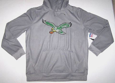 Philadelphia Eagles Throwback Hoodie Sweatshirt Birds Logo Football NFL New Men Cover